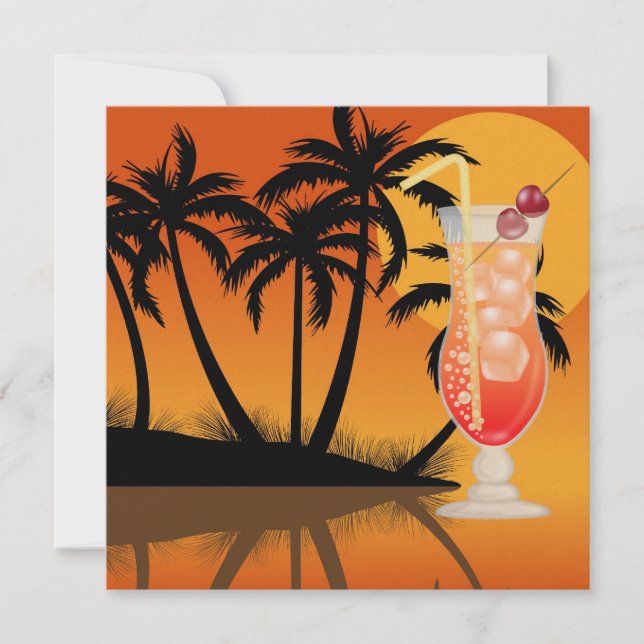 Convites Festa do PARAÍSO / Luau - SRF (Frente)