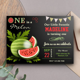 Convites Festa do Primeiro primeiro aniversario da Melancia