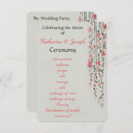 Convites Festa do programa de casamento da cor aquática flo