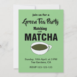 Convites Festa do Tea Verde Matcha