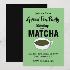 Convites Festa do Tea Verde Matcha
