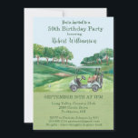 Convites Festa do Tema do Golfe Masculino da Festa de anive<br><div class="desc">Este festivo e cênico 50º Convite de aniversário tem um tema Golfe e é perfeito para um Golfe. Ele apresenta um carrinho de golfe com Golf Clubs em um Curso de Golfe. Muito a personalizar para se adequar ao seu próprio evento. Nós temos todos os ingredientes para fazer dele uma...</div>