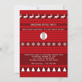 Convites Festa do Xmas do Sweet do Red Knited do Natal