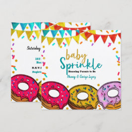 Convites Festa Donuts Bebê Chuveirinho Celebração