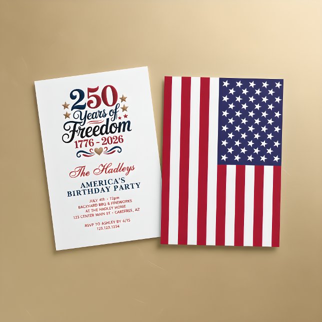 Convites Festa dos 250 Anos da América (Criador carregado)