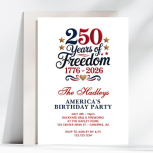 Convites Festa dos 250 Anos da América