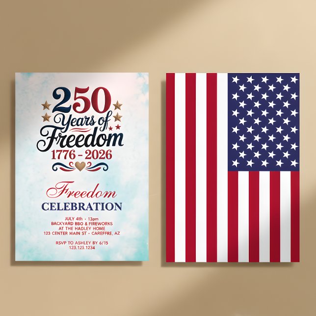 Convites Festa dos 250 Anos da América (Criador carregado)