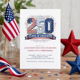 Convites Festa dos 250 Anos de Liberdade dos Estados Unidos