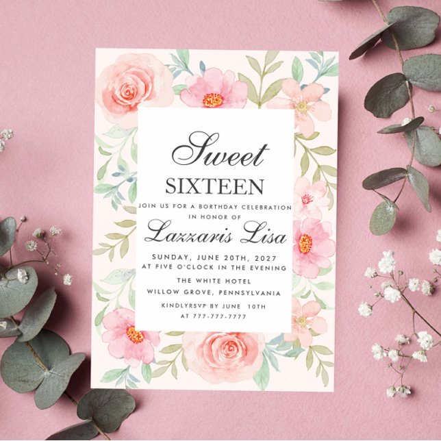 Convites Festa Dourada de Aniversário Moderno Doce Dezessei (Criador carregado)