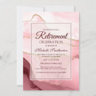 Convites Festa Dourada de aposentadoria de ágora de mármore
