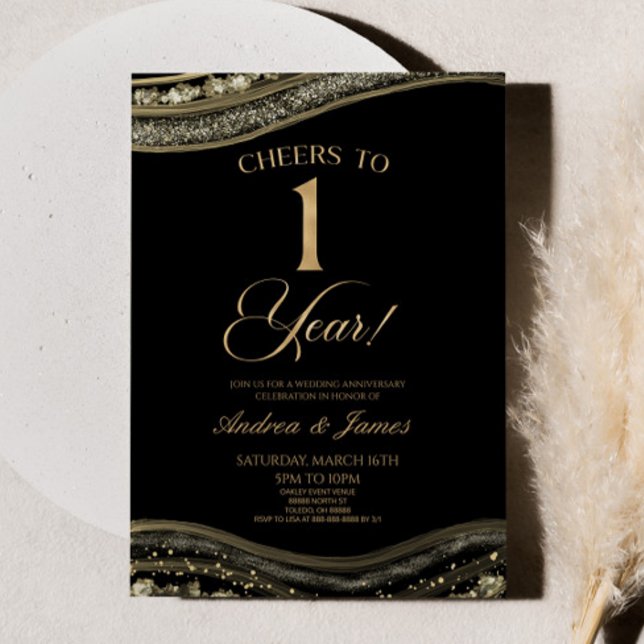 Convites Festa Dourada de Casamento de 1rua (Criador carregado)