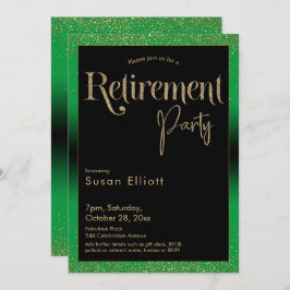 Convites Festa Dourada do Partido da Reforma em Verde Brilh