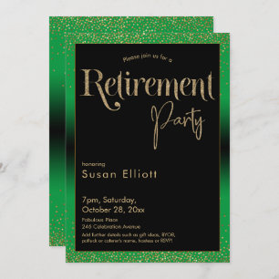 Convites Festa Dourada do Partido da Reforma em Verde Brilh