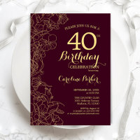 Festa Dourada Floral aniversário de 40 anos