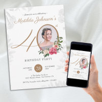 Festa Dourada Floral do aniversário de 40 anos de