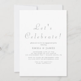 Convites Festa Elegante com Letra Prata