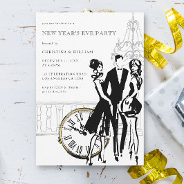 Convites Festa Elegante de Ano Novo