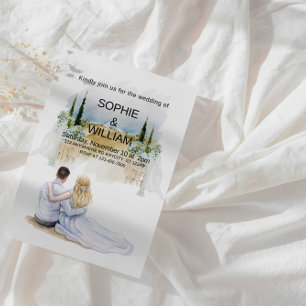 Convites Festa Elegante de Casamento Exterior