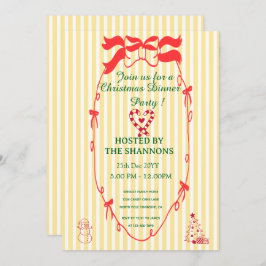 Convites Festa Elegante de Chá de Natal