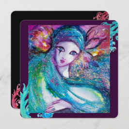 Convites Festa Elegante de MÁSCARA AZUL, Mascarada, Teal Bl