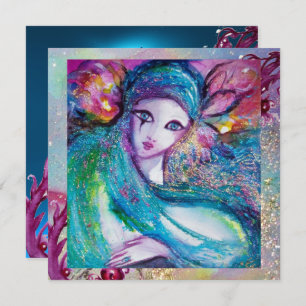 Convites Festa Elegante de Mascarada de MÁSCARA AZUL, Sapph