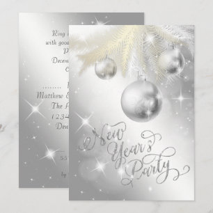 Convites Festa Elegante de Véspera de Ano Novo