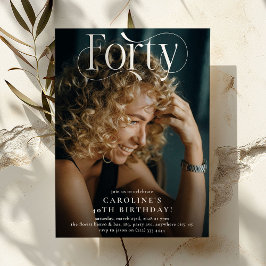 Convites Festa Elegante do aniversário de 40 anos de Fotogr