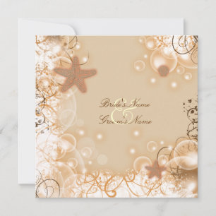 Convites Festa elegante do tema do casamento de praia