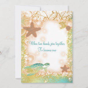 Convites Festa elegante do tema do casamento em praia