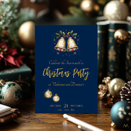 Convites Festa Elegante encantadora de Natal com Bells