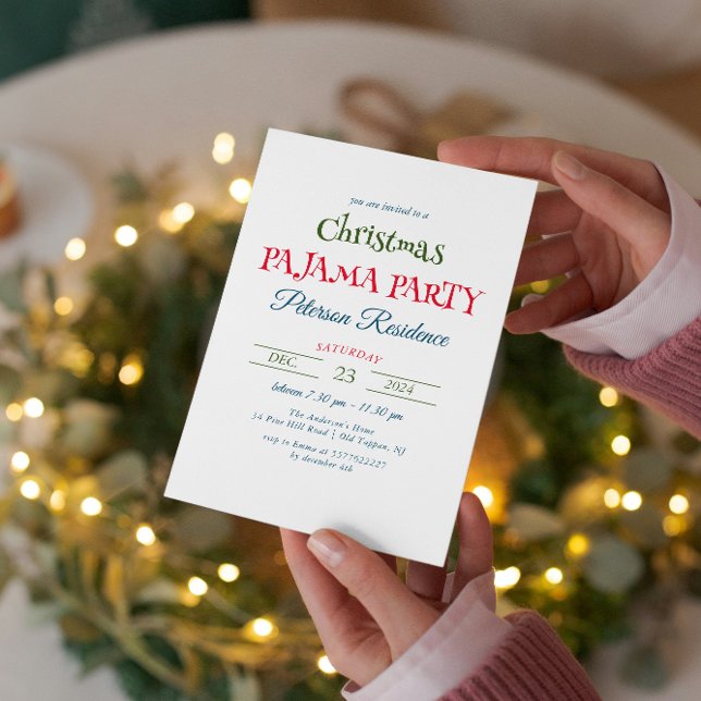 Convites Festa Elegante Minimalista de Natal (Criador carregado)