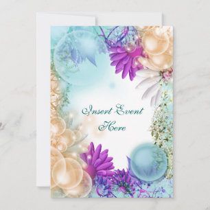 Convites Festa elegante tropical com tema de praia