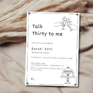 Convites Festa Elegente simples 30 para o meu aniversário d