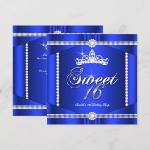 Convites Festa Elite Princesa Azul Royal Doce 16 Diamante