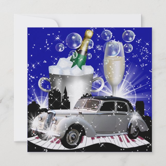 Convites Festa em luzes brilhantes de estilo - SRF (Frente)