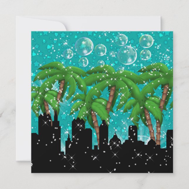 Convites Festa em luzes brilhantes de estilo - SRF (Frente)