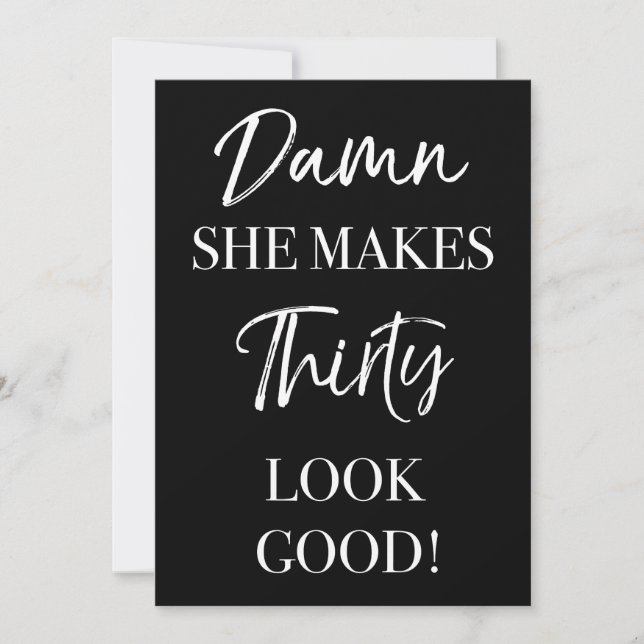 Convites Festa Engraçada de aniversário de 30 anos (Frente)