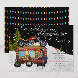 Convites Festa Engraçada de Natal do TRAILER BRANCO