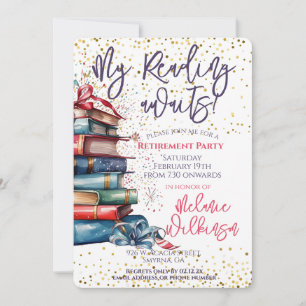 Convites Festa Engraçado de Leitura de Aposentaduras