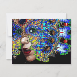 Convites Festa EPHEMERAL de Mascarada de Mardi Gras, Azul, 