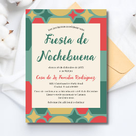 Convites Festa Espanhola Retrô Festiva Nochebuena Natal