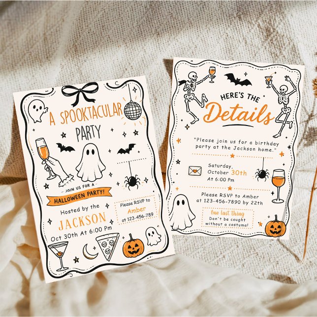 Convites Festa Espetacular de Halloween (Criador carregado)