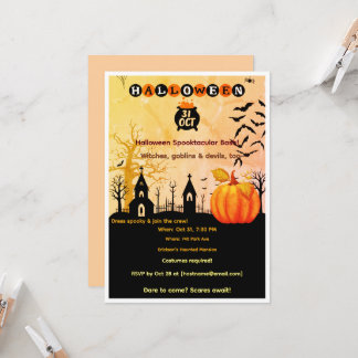Convites Festa Espetacular de Halloween