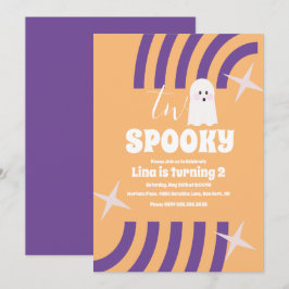 Convites Festa Fantasma de Halloween Groovy Assustadora Doi
