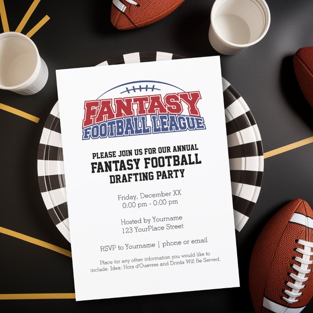 Convites Festa Fantástica da Liga de Futebol (Fantasy Football Party Invitation)