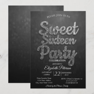 Convites Festa Fashion Cool Bokeh Sweet 16