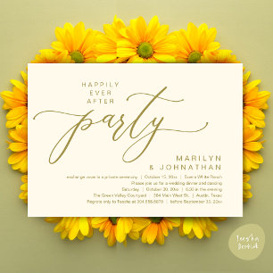 Convites Festa Feliz para Sempre Jantar de Casamento Fuga R