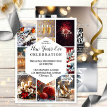 Festa Festiva de Colagem de Fotos no Ano Novo