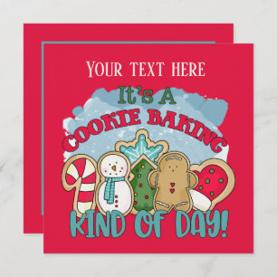 Convites festa festiva de panificação de biscoitos de Natal