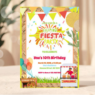 Convites Festa Filipina Festiva de Aniversário